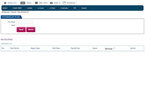 Pay Period List Pay Period List