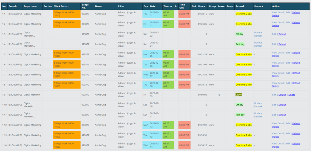 attendace report automation